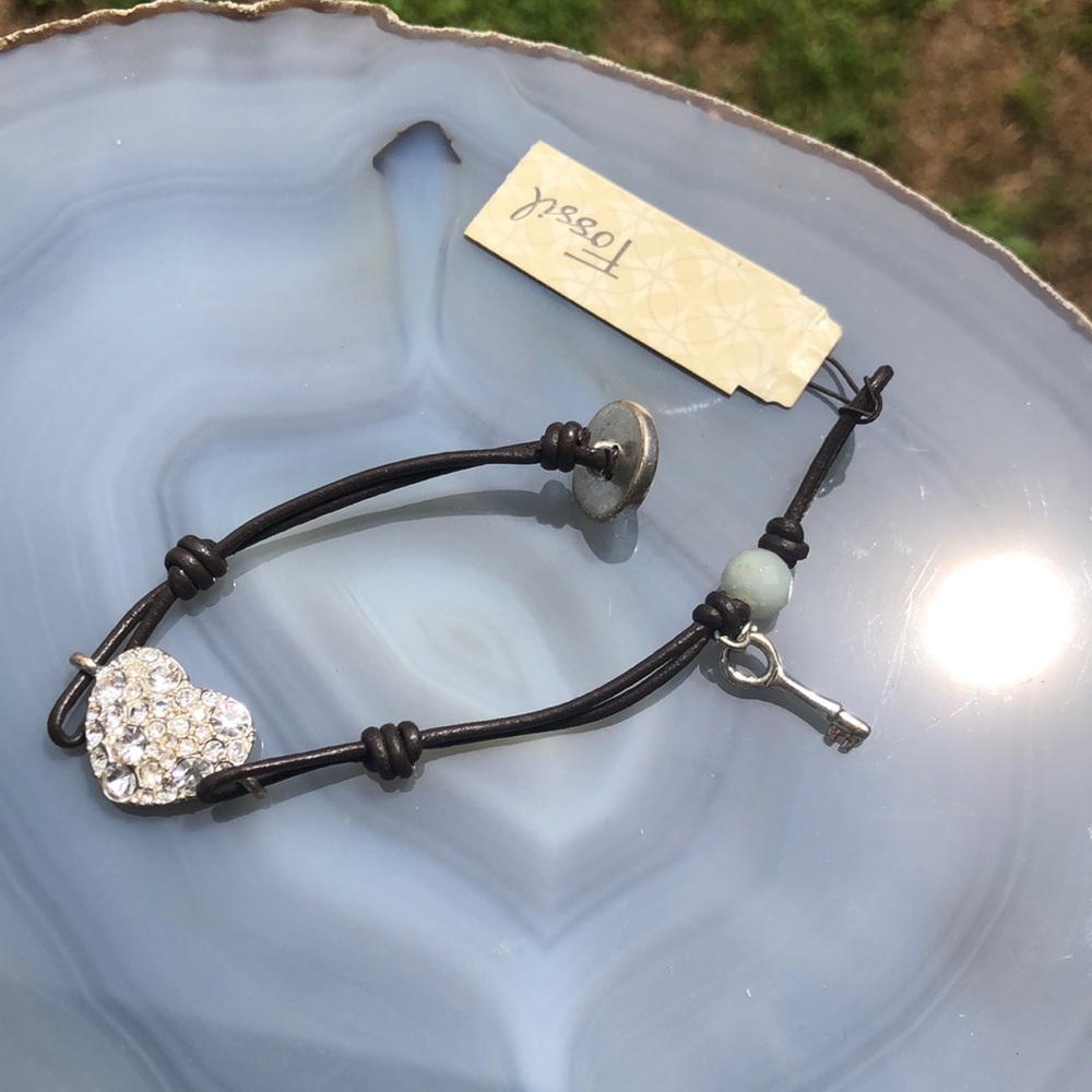 Fossil Bling Heart Bracelet 5/$25